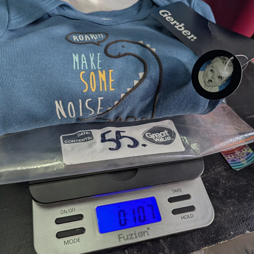 Gerber Blue and Gray Dinosaur Baby Bodysuit Bundle 6-9month NWT - Picture 3 of 5